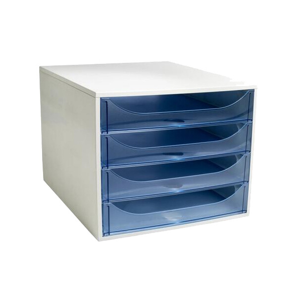 EXACOMPTA Schubladenbox ECOBOX, 4 Schübe, violett