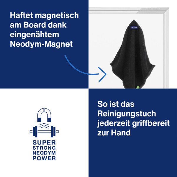 magnetoplan Reinigungstuch magnetoCleaner ecoAware, schwarz
