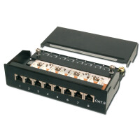 DIGITUS Desktop Patch Panel Kat.6, Klasse E, 8 x RJ45, 1HE