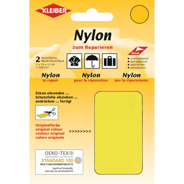 KLEIBER Nylon-Flicken, selbstklebend, rosa