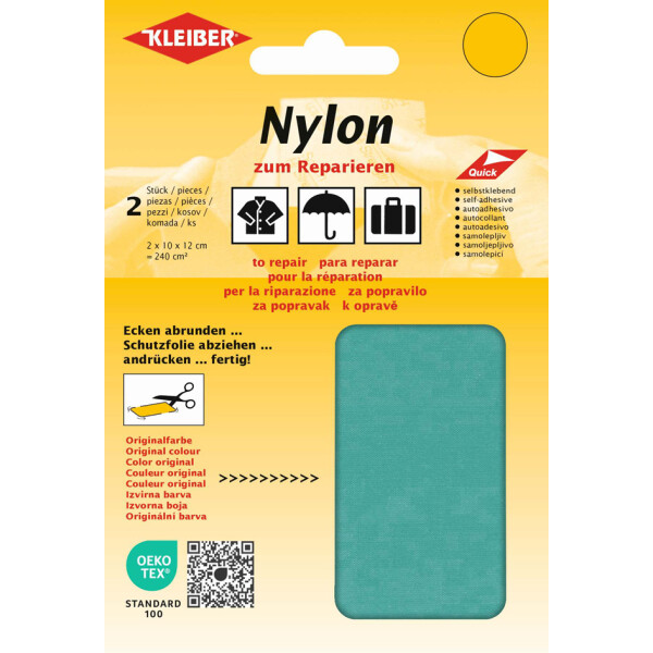 KLEIBER Nylon-Flicken, selbstklebend, rosa