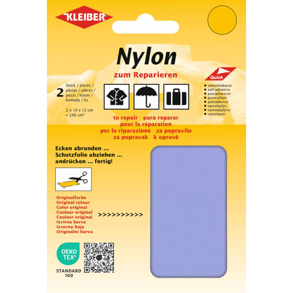 KLEIBER Nylon-Flicken, selbstklebend, rosa