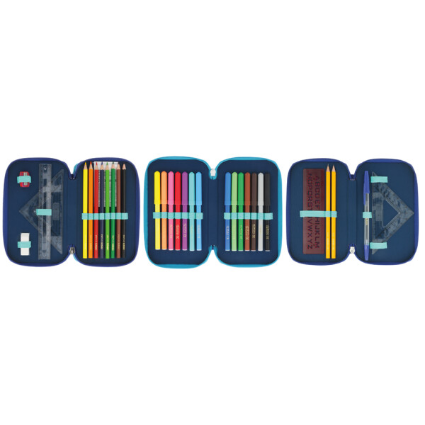 herlitz Schüleretui TriCase "Dip Dye Blue", 31-teilig