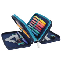 herlitz Schüleretui TriCase "Dip Dye Blue", 31-teilig