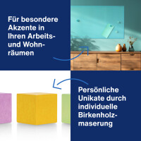 magnetoplan Neodym-Magnete Wood Series Cube, farbig