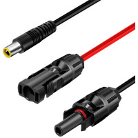 LogiLink Solar-Adapterkabel, schwarz rot, 0,24 m