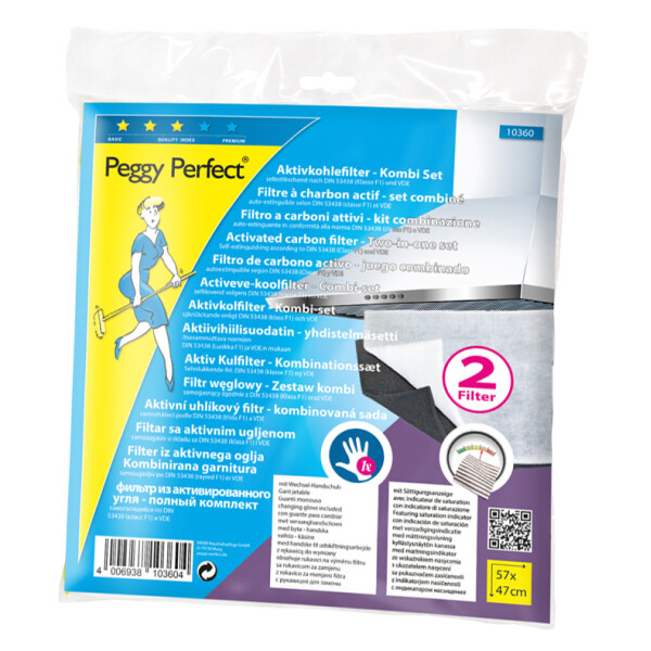 Peggy Perfect Aktivkohle Dunstfilter, mit Wechselhandschuh