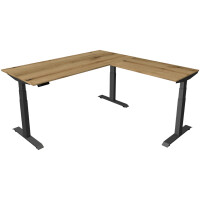 kerkmann Sitz-Steh-Schreibtisch Move 4 mit Anbau, weiß