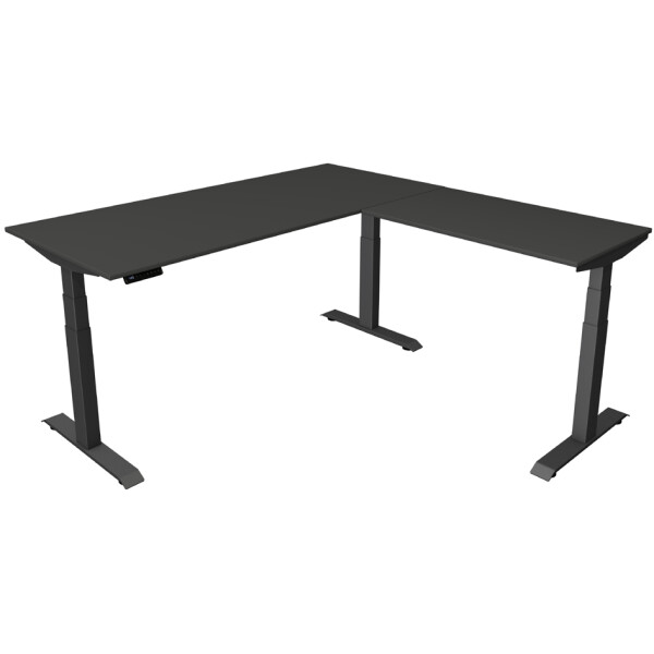 kerkmann Sitz-Steh-Schreibtisch Move 4 mit Anbau, ahorn