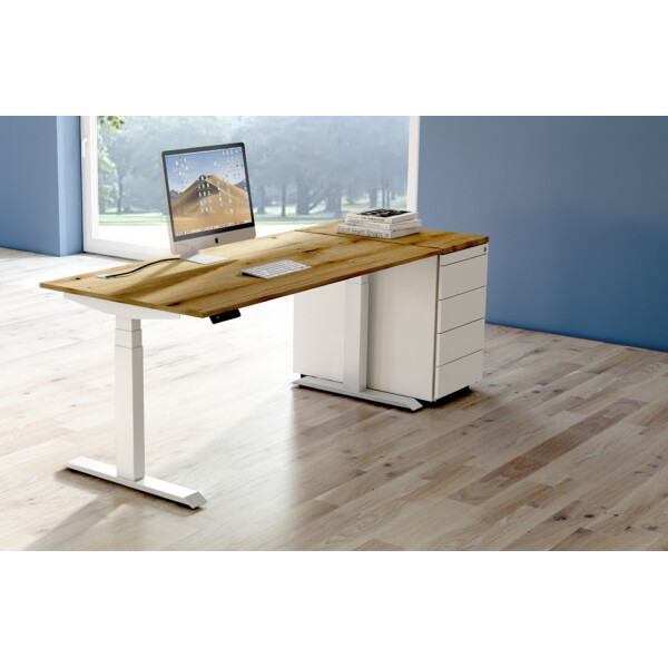 kerkmann Sitz-Steh-Schreibtisch Move 4, (B)1.600 mm, grau