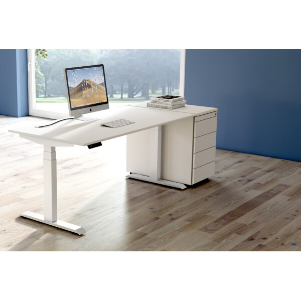 kerkmann Sitz-Steh-Schreibtisch Move 4, (B)1.200 mm, grau