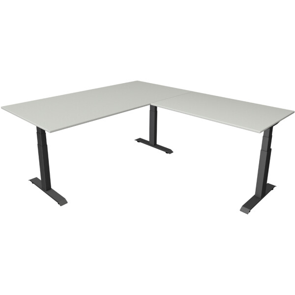 kerkmann Sitz-Steh-Schreibtisch Move 4 mit Anbau, ahorn