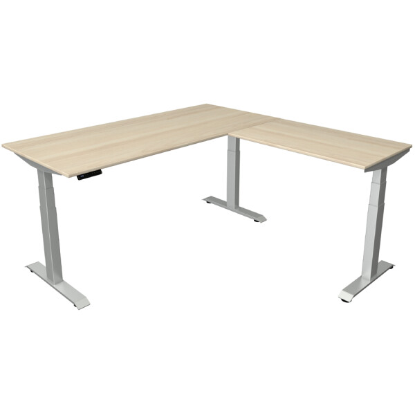 kerkmann Sitz-Steh-Schreibtisch Move 4 mit Anbau, eiche