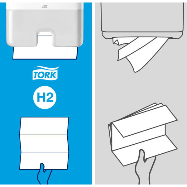TORK Xpress Multifold-Handtuchpapier, 212 x 340 mm, W-Falz