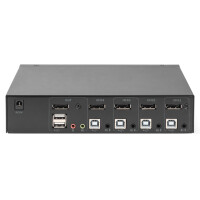 DIGITUS Desktop KVM Switch, 4x1, schwarz
