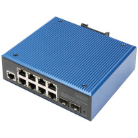 DIGITUS Industrial Gigabit Ethernet Switch, L2 managed, 8+2P