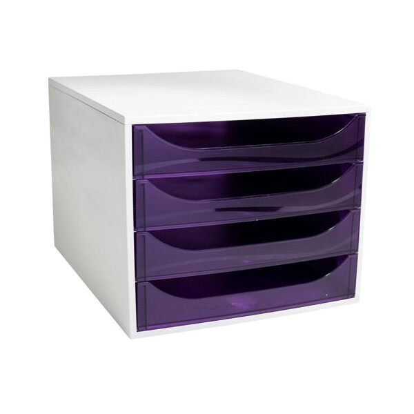 EXACOMPTA Schubladenbox ECOBOX, 4 Schübe, schwarz