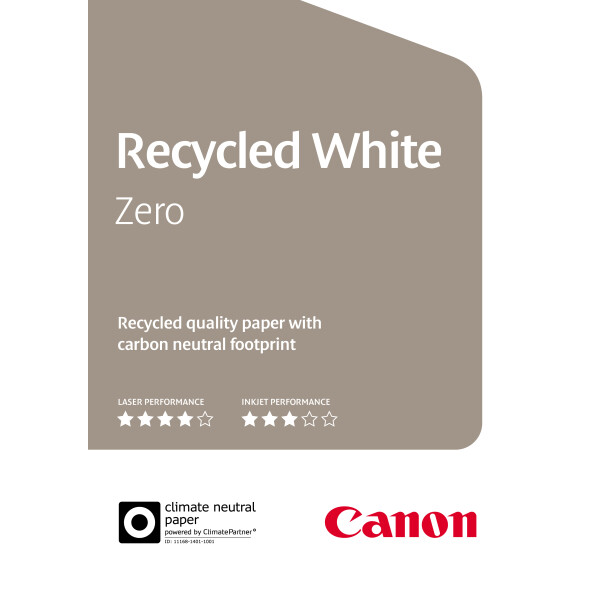 CANON Recycled White Zero Recyclingpapier weiß A4 80g - 1/2 Palette (50.000 Blatt)