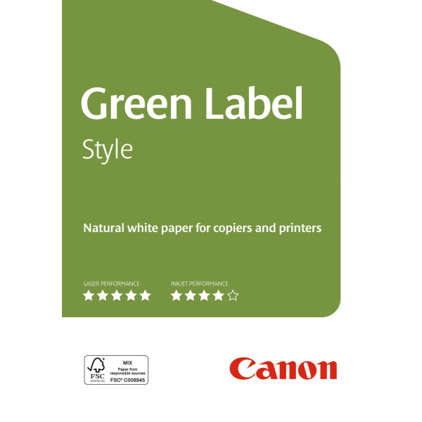 CANON Green Label Style Naturpapier naturweiß A4 80g - 1/2 Palette (50.000 Blatt)