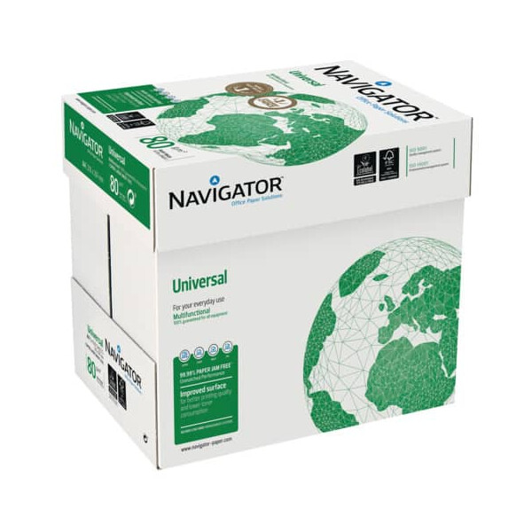 NAVIGATOR Universal Premiumpapier hochweiß A4 80g - 1/4 Palette (25.000 Blatt)