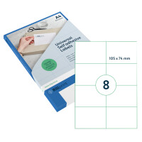 rillprint Universal-Etiketten, 210 x 297 mm, transparent