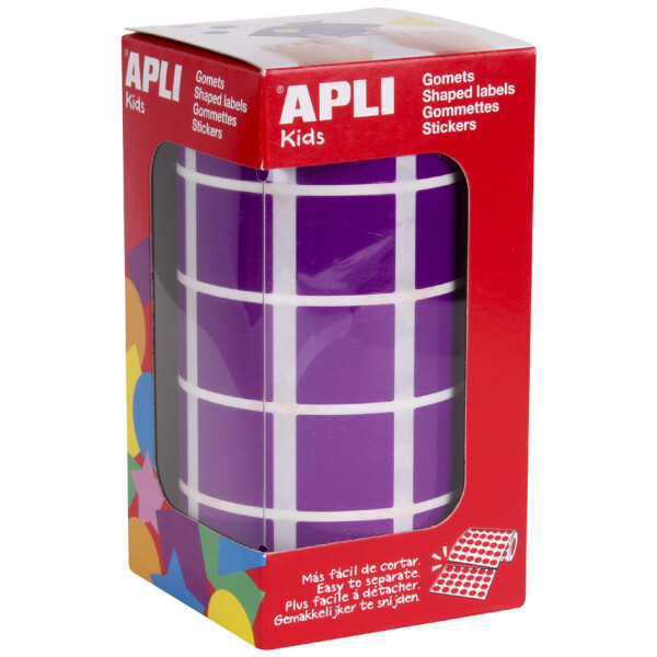 APLI Kids Sticker Creative "Quadrat", auf Rolle, blau