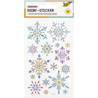 folia Weihnachts-Sticker Shiny SNOWFLAKE