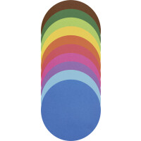 folia Faltblätter, rund, 100 mm, 500 Blatt, farbig...