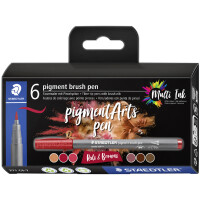 STAEDTLER Fasermaler pigment brush pen "Reds &...