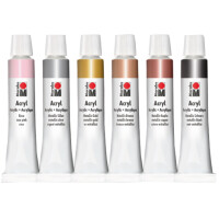 Marabu Acrylfarben-Set SHINY CLASSICS, 6 x 12 ml