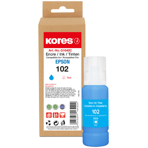 Kores Tintenflasche G1644M ersetzt EPSON 106, magenta