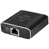 LogiLink Gigabit Ethernet Splitter, RJ45 USB-C - 2x RJ45