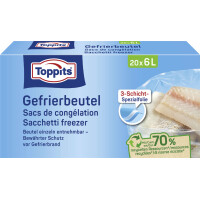 TOPPITS Gefrierbeutel, 20 x 6 Liter, 290 x 410 mm