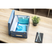EXACOMPTA Ablagebox Neo Deco, DIN A5+, blau