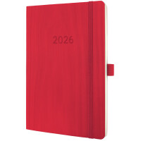 sigel Buchkalender Conceptum 2026, ca. DIN A5, rot