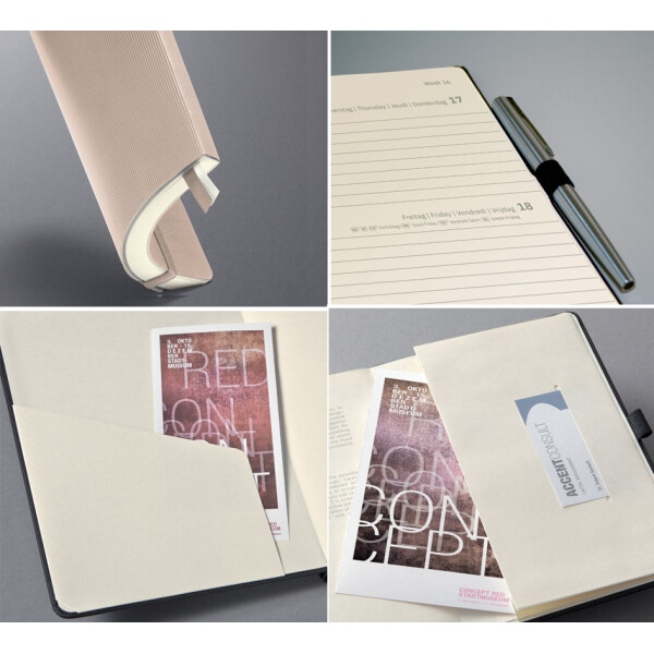 sigel Taschenkalender Conceptum 2026, ca. DIN A6, taupe