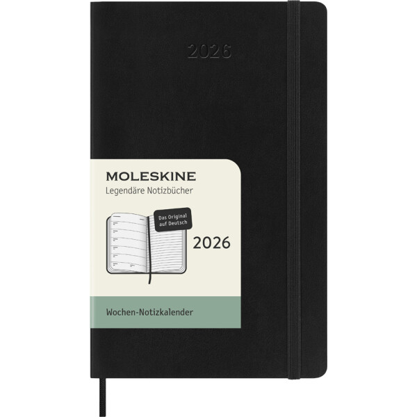 MOLESKINE Taschenkalender 2026, Wochen, P A6, schwarz