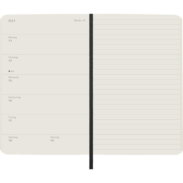 MOLESKINE Taschenkalender 2026, Wochen, P A6, schwarz