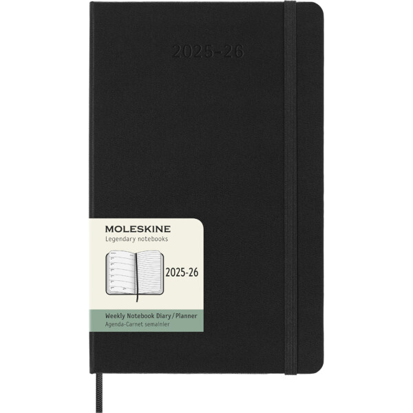 MOLESKINE Buchkalender 2025 2026, 18 Monate, XL, schwarz