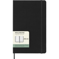 MOLESKINE Buchkalender 2025 2026, 18 Monate, XL, schwarz