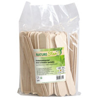 NATURE Star Holz-Mundspatel, aus Birkenholz, Länge:...