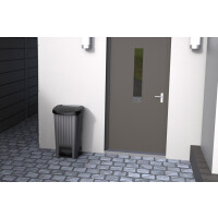 EDA Abfalltonne, 100 Liter, Kunststoff, anthrazit