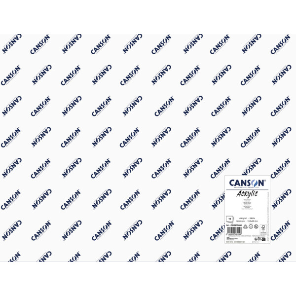 CANSON Zeichenpapier "Acrylic", 500 x 650 mm, 400 g qm