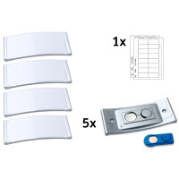 AVERY Zweckform Namensschild, 80 x 34 mm, silber, 10er Set