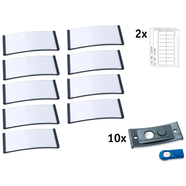 AVERY Zweckform Namensschild, 70 x 30 mm, anthrazit, 5er Set
