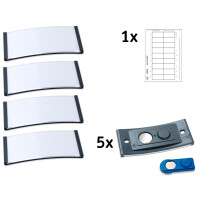AVERY Zweckform Namensschild, 70 x 30 mm, anthrazit, 5er Set