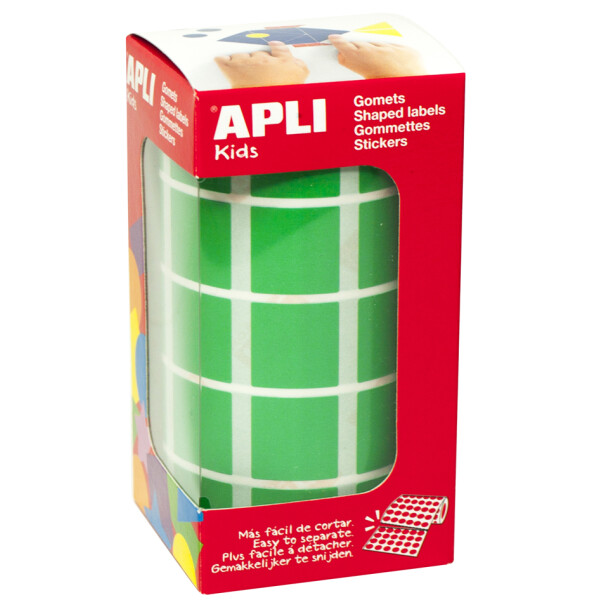 APLI Kids Sticker Creative "Quadrat", auf Rolle, gelb