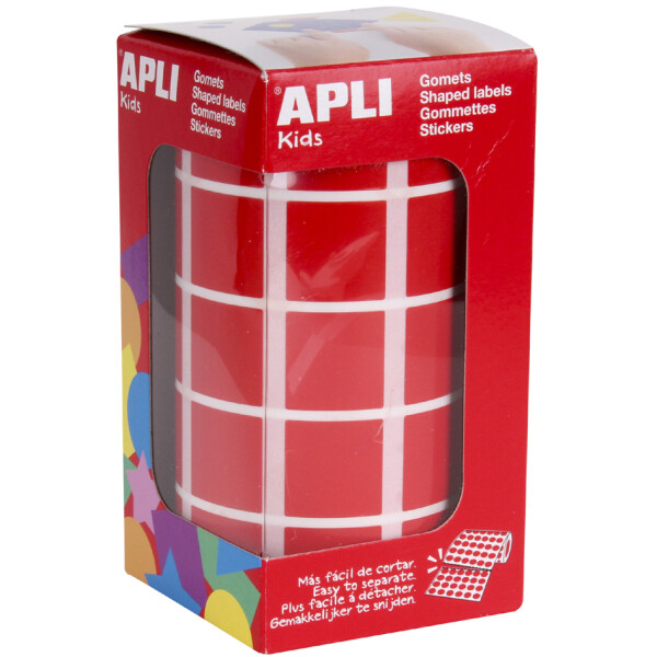 APLI Kids Sticker Creative "Quadrat", auf Rolle, gelb
