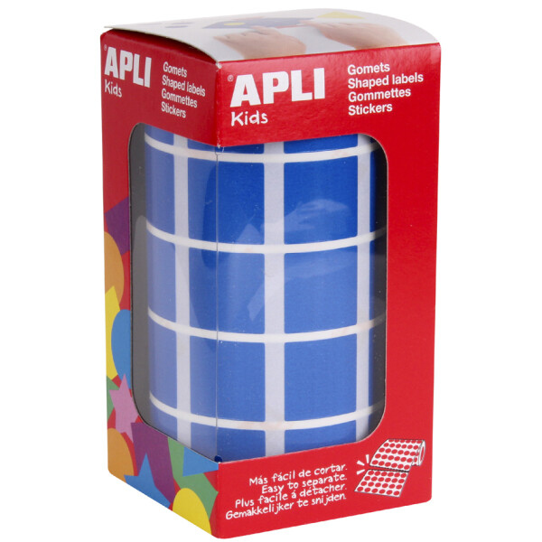 APLI Kids Sticker Creative "Quadrat", auf Rolle, gelb