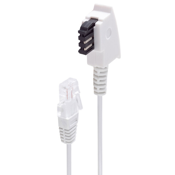 shiverpeaks BASIC-S Telefonkabel, weiß, 15,0 m